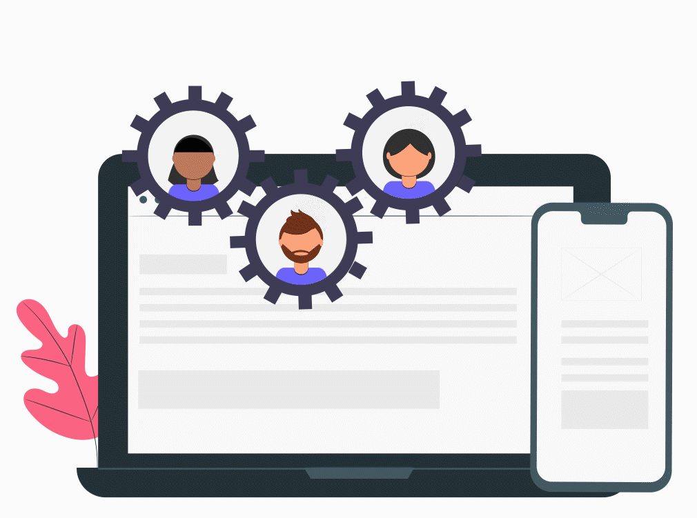 IT staff augmentation services banner illustration