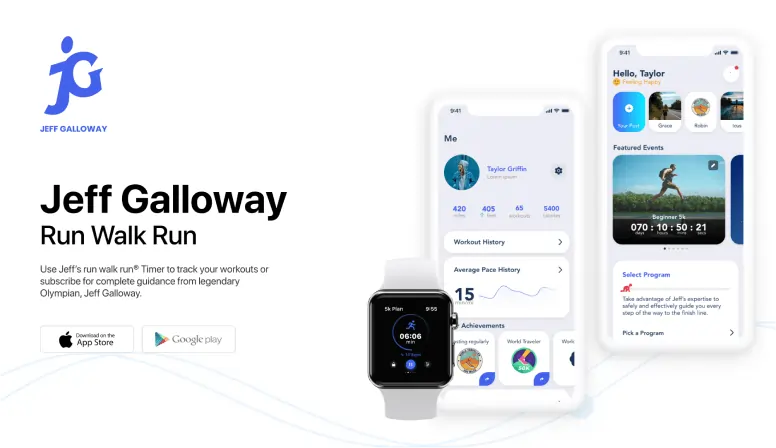 Jeff Galloway Run Walk Run app portfolio